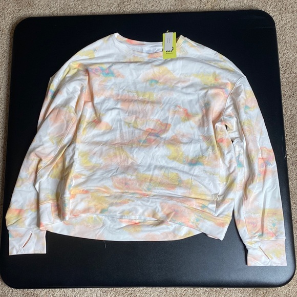 All in motion womens XXL multi color crew neck pullover sweater NWT - Picture 1 of 5